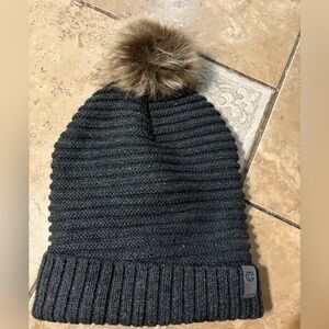 C.C. Beanie, lined with fur pom. ⛷️